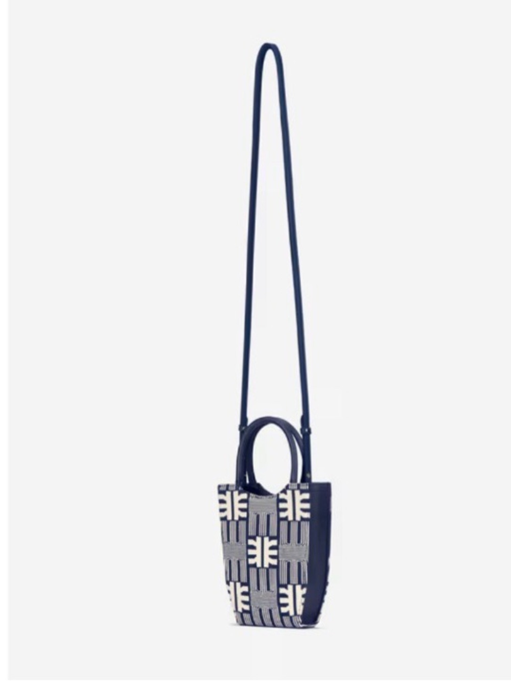 JW PEI FEI Navy Monogram Phone Bag - Mini Tote Crossbody
